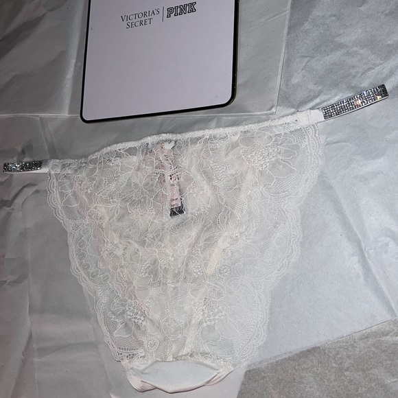 Victoria’s Secret Lace Cheeky Shine Rhinestones Strap Panty XXL - Picture 12 of 13